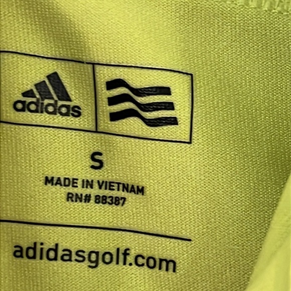 ADIDAS ADIZERO Golf Polo Short Sleeve Neon Yellow Green Women’s Small Mesh - Picture 5 of 8